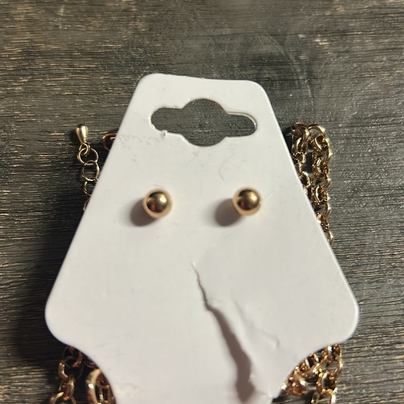 Gold-Tone Pendant Necklace and Earring Set - Picture 3 of 3